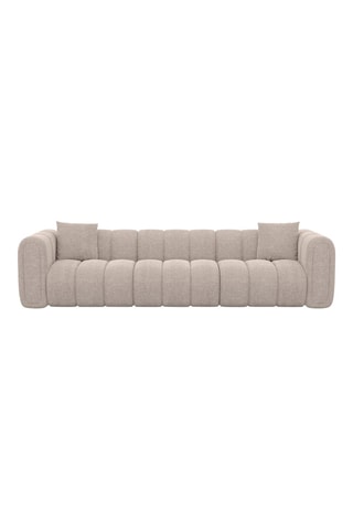 Canapé droit Luma - Beige - 3 places - Tissu structuré