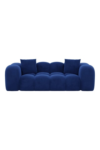 Canapé Nuvola - Bleu foncé - 2 places - Tissu toucher velours
