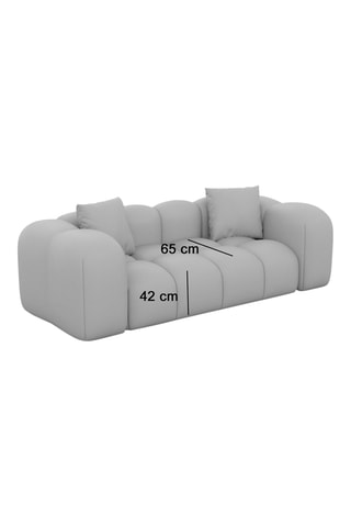Canapé Nuvola - Bleu foncé - 2 places - Tissu toucher velours