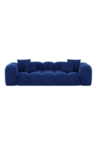 Canapé Nuvola - Bleu foncé - 3 places - Tissu toucher velours
