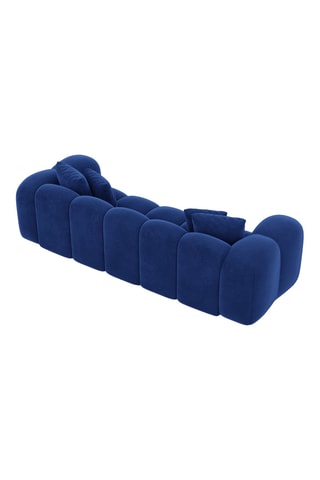 Canapé Nuvola - Bleu foncé - 3 places - Tissu toucher velours