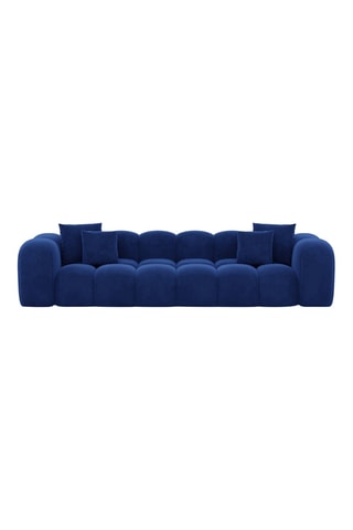 Canapé Nuvola - Bleu foncé - 4 places - Tissu toucher velours