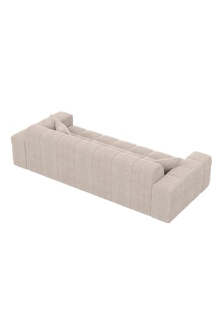 Canapé droit Cardano - Beige - 3 places - Tissu structuré