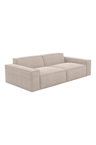 Canapé droit Lionel - Beige - 3 places - Tissu structuré