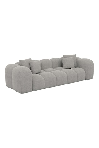 Canapé droit Nuvola - Gris clair - 3 places - Tissu structuré