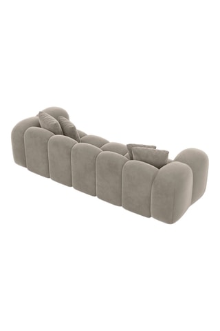 Canapé droit Nuvola  - Beige foncé - 3 places - Tissu velours