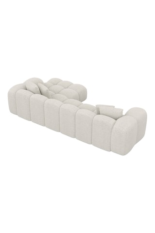 Canapé d'angle droit Form Nuvola - Blanc - 5 places - Tissu bouclette