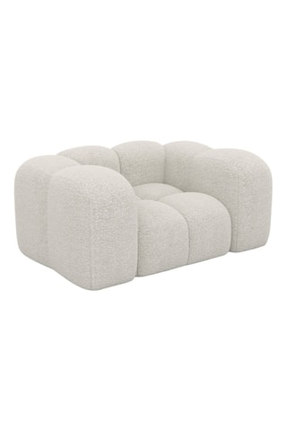 Fauteuil Nuvola - Blanc - Tissu bouclette