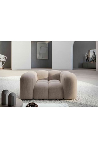 Fauteuil Nuvola - Beige - Tissu structuré