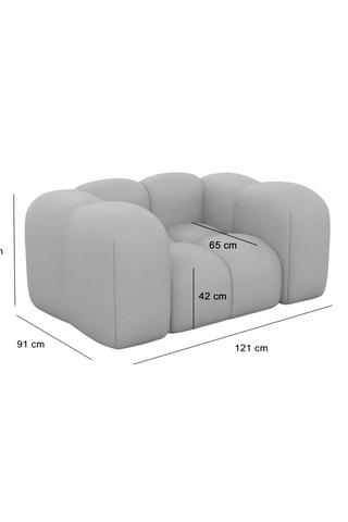 Fauteuil Nuvola - Beige - Tissu structuré