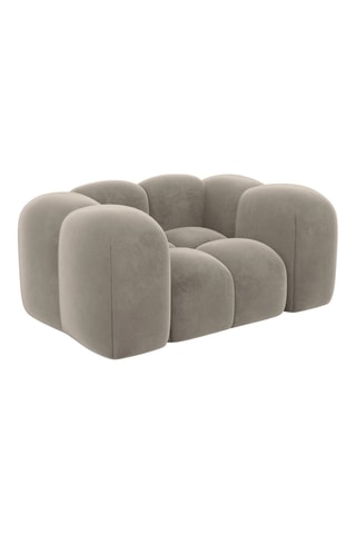 Fauteuil Nuvola - Beige foncé - Tissu toucher velours