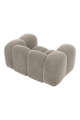 Fauteuil Nuvola - Beige foncé - Tissu toucher velours