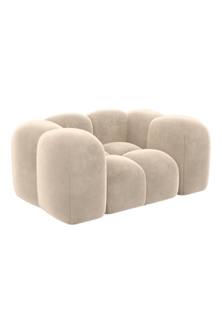 Fauteuil Nuvola - Crème - Tissu toucher velours