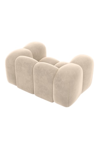 Fauteuil Nuvola - Crème - Tissu toucher velours