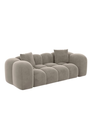 Canapé Nuvola - Beige foncé - 2 places - Tissu toucher velours