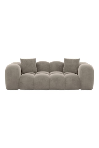Canapé Nuvola - Beige foncé - 2 places - Tissu toucher velours