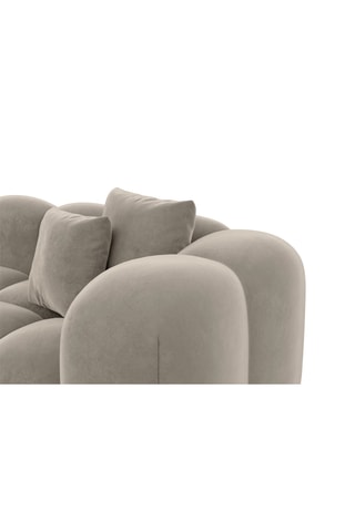 Canapé Nuvola - Beige foncé - 2 places - Tissu toucher velours