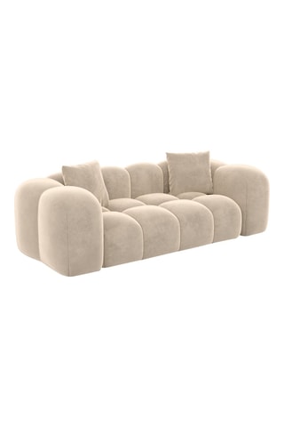 Canapé Nuvola - Crème - 2 places - Tissu toucher velours
