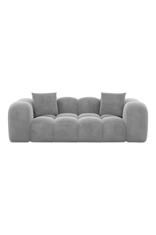 Canapé Nuvola - Gris clair - 2 places - Tissu toucher velours