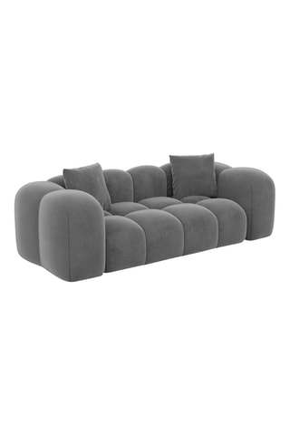 Canapé Nuvola - Gris foncé - 2 places - Tissu toucher velours
