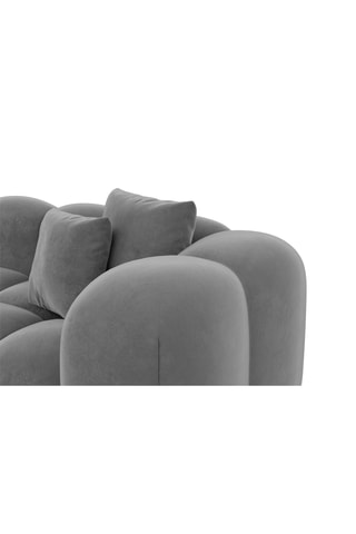Canapé Nuvola - Gris foncé - 3 places - Tissu toucher velours