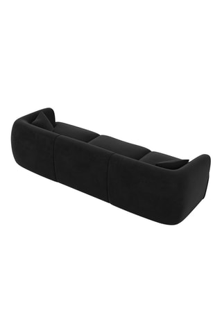 Canapé Ozura - Noir - 3 places - Tissu toucher velours