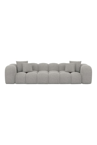 Canapé Nuvola - Gris clair - 4 places - Tissu structuré