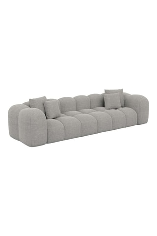 Canapé Nuvola - Gris clair - 4 places - Tissu structuré