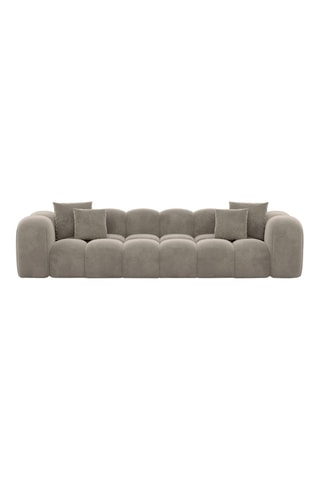 Canapé Nuvola - Beige foncé - 4 places - Tissu toucher velours