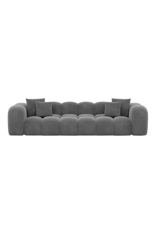 Canapé Nuvola - Gris foncé - 4 places - Tissu toucher velours