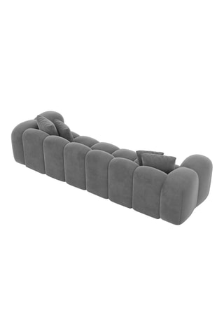 Canapé Nuvola - Gris foncé - 4 places - Tissu toucher velours