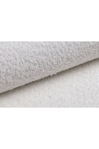 Canapé droit Cardano - Blanc - 3 places - Tissu bouclette