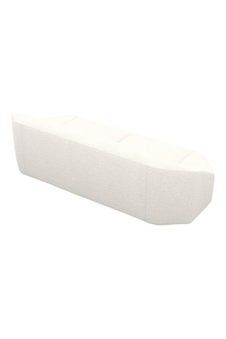 Canapé droit Laguna - Blanc - 3 places - Tissu bouclette