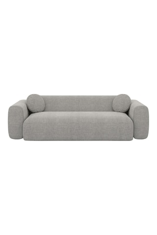 Canapé droit Moloko - Gris clair - 3 places - Tissu structuré