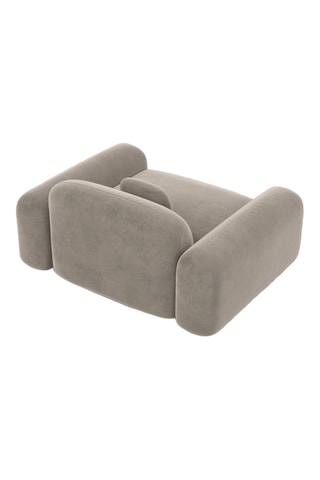 Fauteuil Labucca - Beige foncé - Tissu toucher velours