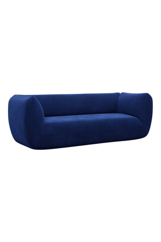 Canapé Leroy - Bleu foncé - 3 places - Tissu toucher velours