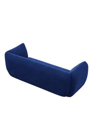 Canapé Leroy - Bleu foncé - 3 places - Tissu toucher velours