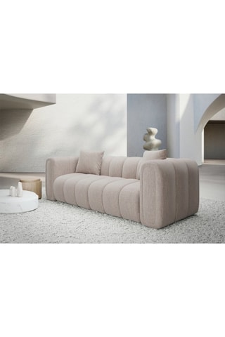 Canapé Luma - Beige - 2 places - En tissu structuré