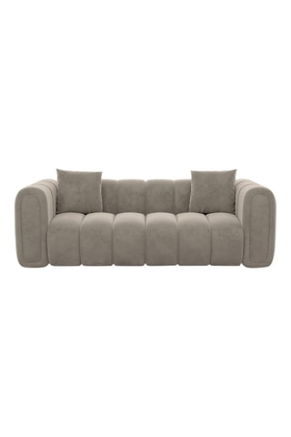 Canapé Luma - Beige foncé - 2 places - En tissu velours
