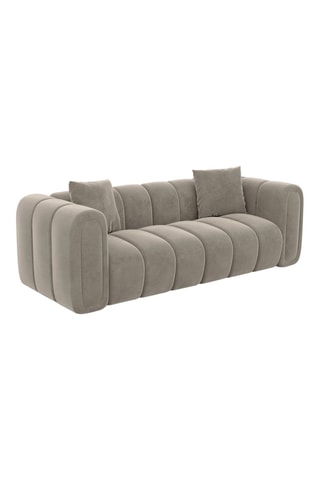 Canapé Luma - Beige foncé - 2 places - En tissu velours