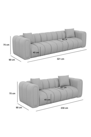 Canapé Luma - Beige foncé - 2 places - En tissu velours