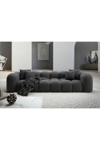 Canapé Nuvola - Anthracite - 4 places - Tissu structuré