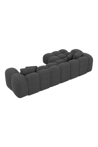 Canapé d’angle gauche Nuvola - Anthracite - 5 places - En tissu