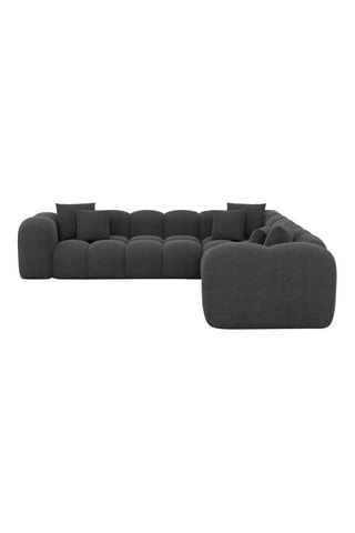 Canapé d’angle Nuvola - Anthracite - 6 places - En tissu structurel