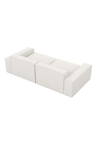 Canapé Lionel - Blanc - 3 places - En tissu structurel
