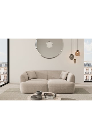 Canapé Ozura - Beige - 2 places - En polyester