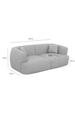 Canapé Ozura - Beige - 2 places - En polyester