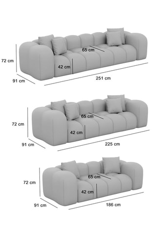 Canapé Nuvola - Anthracite - 2 places - En tissu