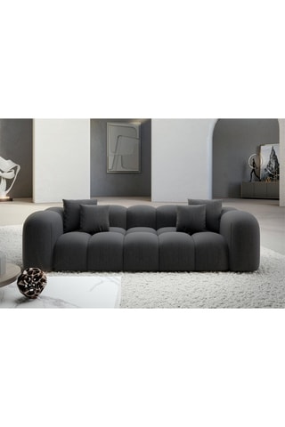Canapé Nuvola - Anthracite - 3 places - En tissu structuré