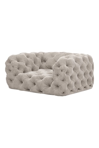 Fauteuil Honey - Crème - Tissu toucher velours